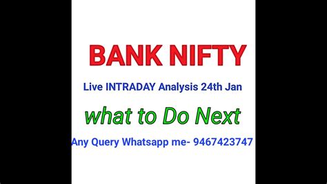 BANK NIFTY LIVE INTRADAY CHART ANALYSIS- WHAT IS NEXT LEVELS- 24th JAN ...