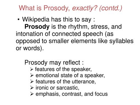 PPT - Prosody and NLP PowerPoint Presentation, free download - ID:3471133