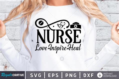 Nurse love inspire heal SVG, Nurse SVG Design