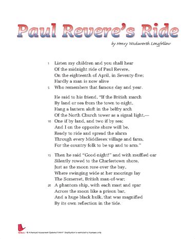 Midnight Ride Paul Revere Quotes - ShortQuotes.cc