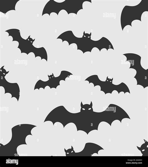 bat silhouettes - Halloween illustration Stock Photo - Alamy