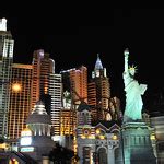 New York New York hotel, with Statue of Liberty at night | Flickr - Photo Sharing!