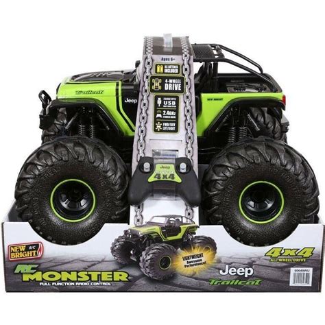 New Bright (1:6) Jeep Trailcat Battery RC Monster Truck HUGH 23x19x15 ...