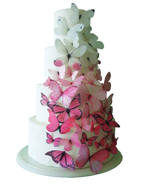 IncrEDIBLE Toppers - Ombre Edible Butterflies In Pink - Cake Toppers, Cake Decorations, Cake ...