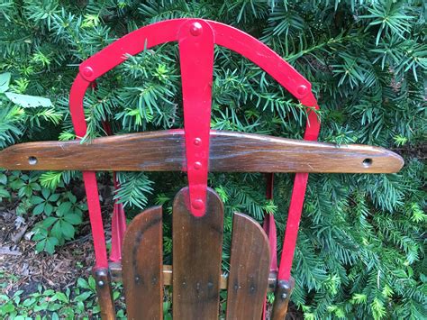 Old Fashioned Sled Vintage Wood and Metal Runner Sled | Etsy | Vintage wood, Staining wood, Wood ...