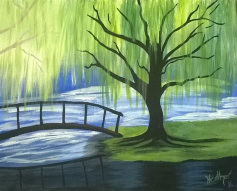 My painting of a willow tree. | Watercolor trees, Tree painting, Pretty ...