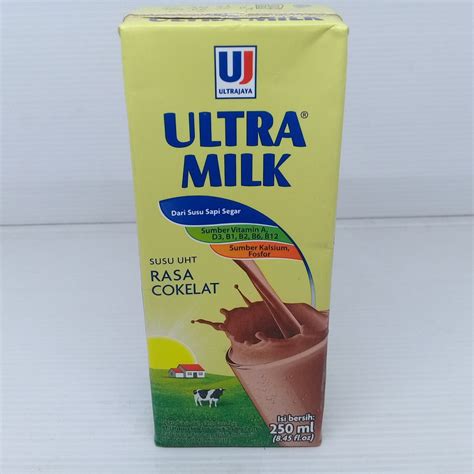 Ultra Milk Susu UHT Rasa Cokelat 250 ml UJ Ultrajaya | Lazada Indonesia