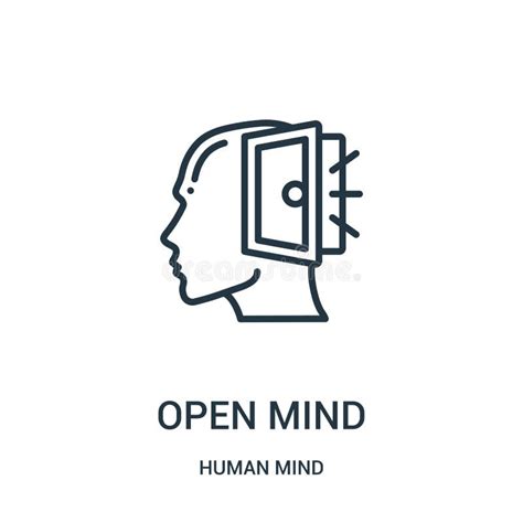 Open Mind Icon Vector from Human Mind Collection. Thin Line Open Mind Outline Icon Vector ...