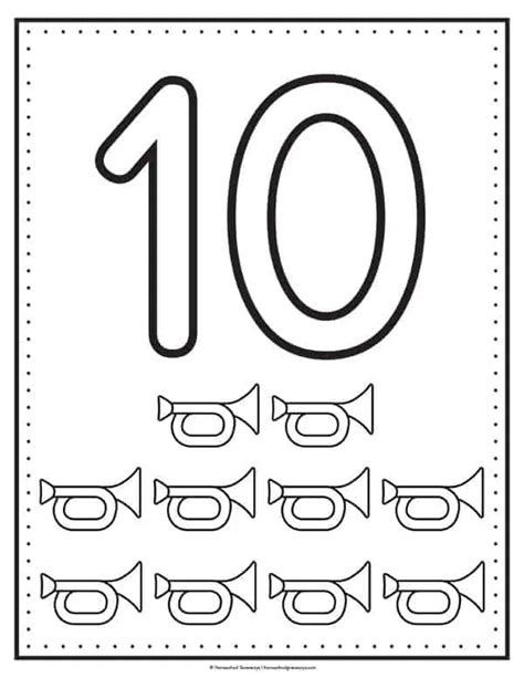 Printable Number Coloring Pages for Early Learners