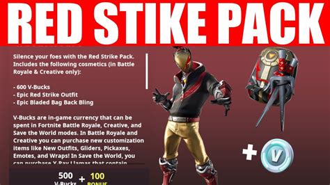 RED STRIKE STARTER PACK GAMEPLAY (Fortnite Season X) - YouTube