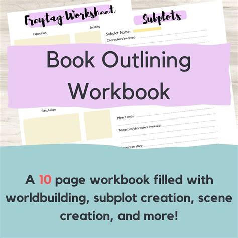 Printable Book Outline Sheets Writing Book Outline Workbook Outline ...