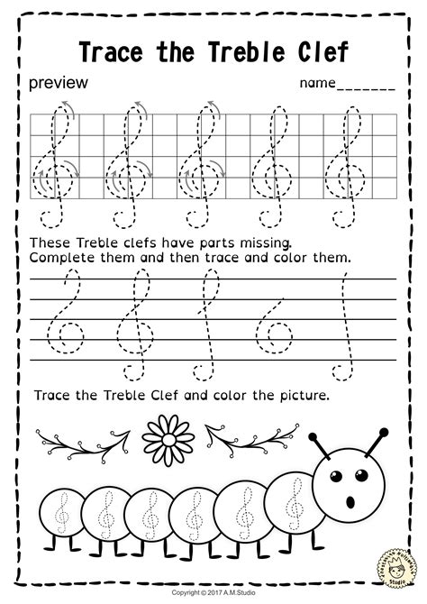 Music Tracing Worksheets – AlphabetWorksheetsFree.com