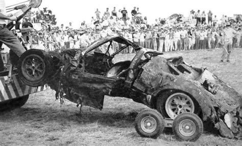 What is left of the Ford GT-40 that crashed and burned during the 1966 ...