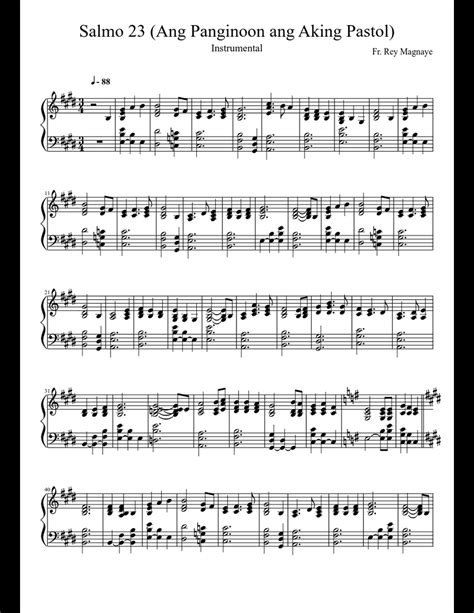 Salmo 23 (Ang Panginoon ang Aking Pastol) sheet music download free in PDF or MIDI