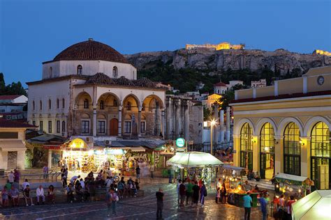 Monastiraki Square & The Acropolis by Douglas Pearson