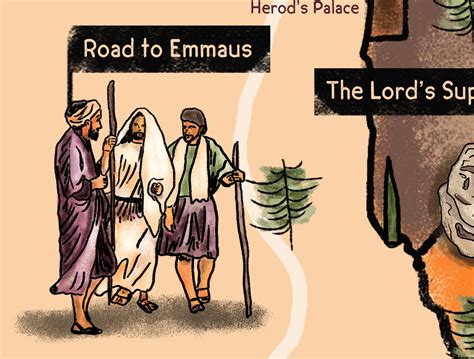 Road to Emmaus - Luke 24:13-35 by Graceful illustrations on Dribbble