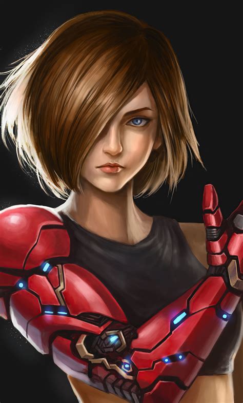 1280x2120 Girl With Robotic Arm iPhone 6+ ,HD 4k Wallpapers,Images ...