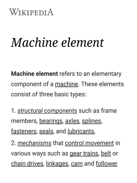 Machine Element | PDF | Machine (Mechanical) | Machines