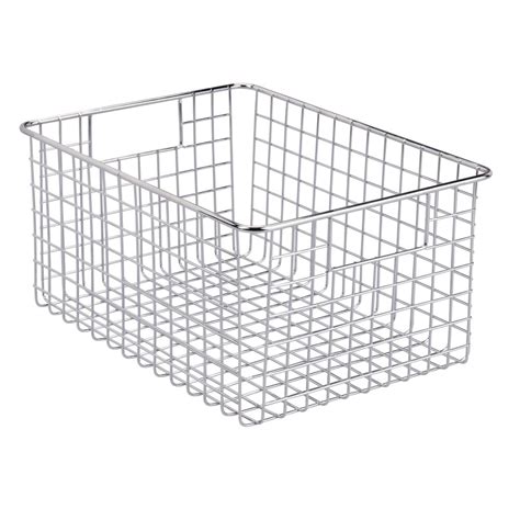 mDesign Farmhouse/Vintage Metal Wire Storage Basket Bin with Handles for Organizing Closets ...