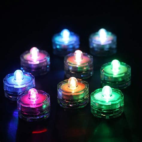 24pcs Submersible Waterproof LED Tea Lights Flameless Candles ...