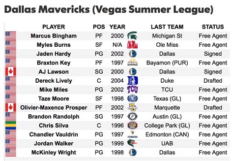 Your Dallas Mavericks Summer League Roster 2023! : r/Mavericks