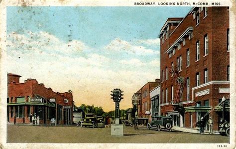 Broadway, looking north. Mccomb MS | Mccomb, Mccomb ms, Postcard collection