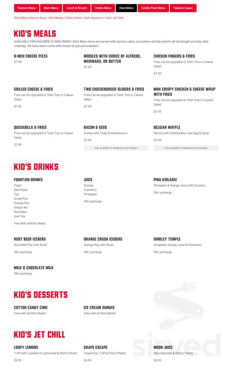 The Canadian Brewhouse (Airdrie) menus in Airdrie, Alberta, Canada