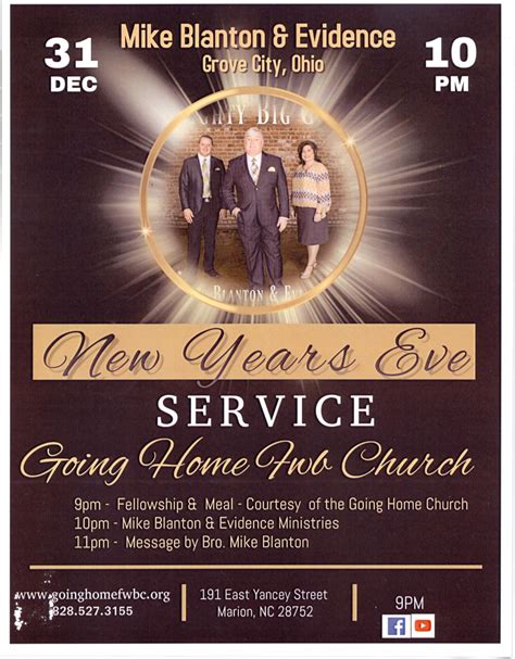 New Year’s Eve Service – Going Home Free Will Baptist Church