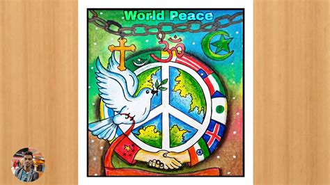 World Peace drawing with oil pastel step by step/communal harmony drawing. - YouTube