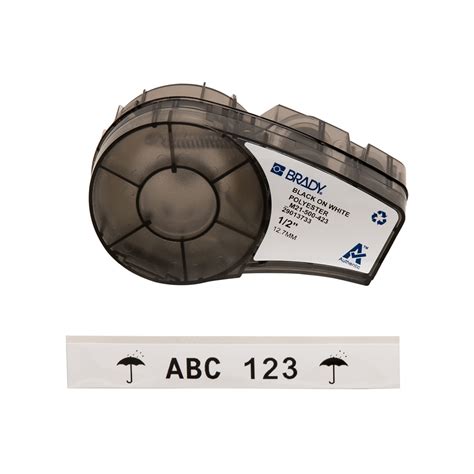 Office Equipment L BRADY M21-500-423 Label Cartridge,Black/White,21 ft ...