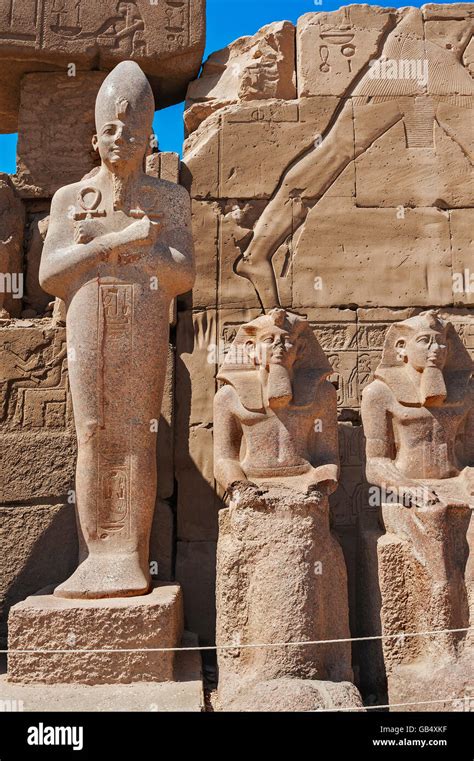 King Statues in Karnak Temple, Karnak, Luxor, Egypt Stock Photo - Alamy