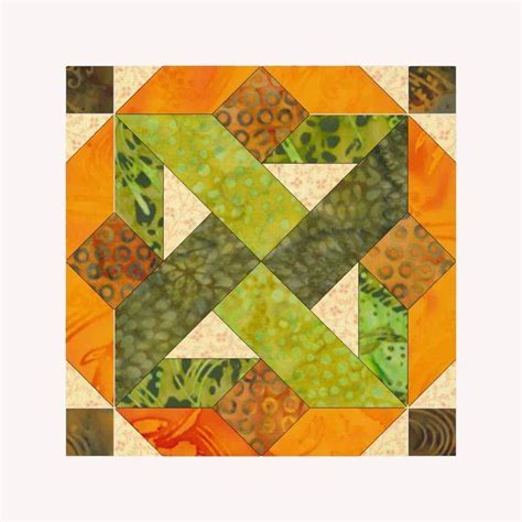 Island Dazzle Block - 12 x 12 Inch - Geometric Pattern, Instant Download - Paper Pieced Pattern ...