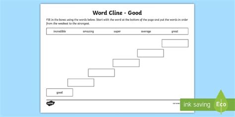 Word Cline for 'Good' Worksheet (teacher made) - Twinkl