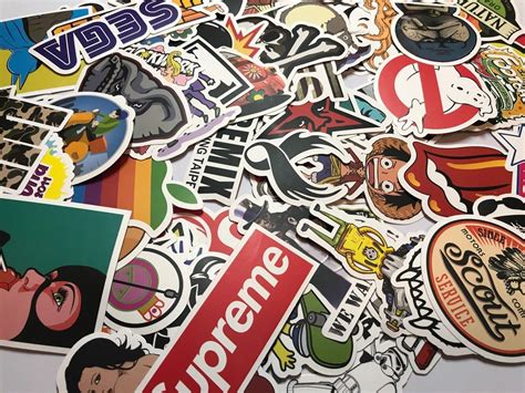 100 pcs Sticker Pack, Supreme laptop vinyl stickers, car cool sticker ...