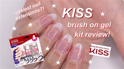 KISS brush-on gel nail kit REVIEW! - YouTube