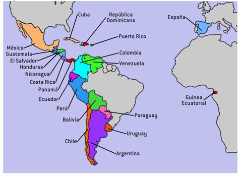 Spanish Speaking Countries IXL 1 Diagram | Quizlet