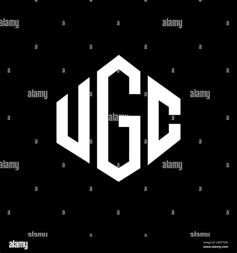 UGC letter logo design with polygon shape. UGC polygon and cube shape ...