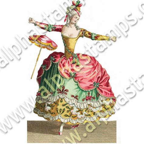 French Ballet Costumes Collage Sheet | Alpha Stamps