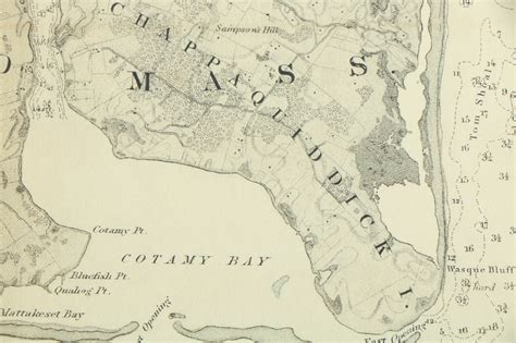 Reproduction Print of Chappaquiddick Island Map | EBTH