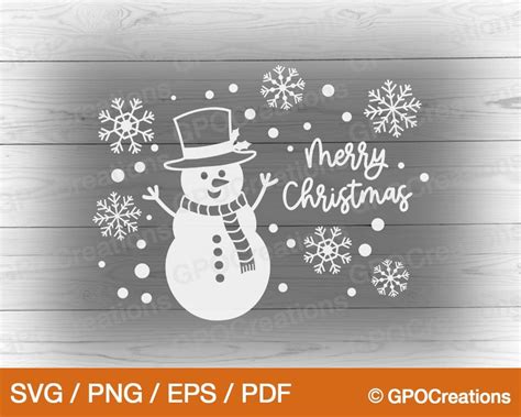 Christmas SVG Snowman SVG Merry Christmas SVG Svg - Etsy