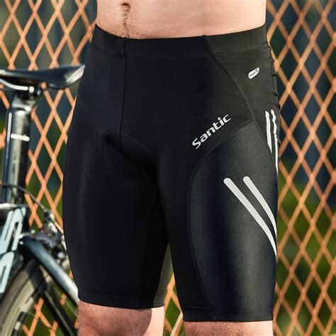 Santic Summer Men Cycling Shorts ciclismo Padded Black Reflector Pro ...