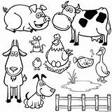 Cute Farm Animals Kids Coloring page Printable sketch template