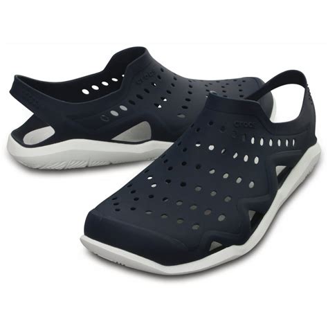 Crocs Crocs Swiftwater Wave Navy / White (Ux1) 203963-462 Mens Sandals - Crocs from Pure Brands ...