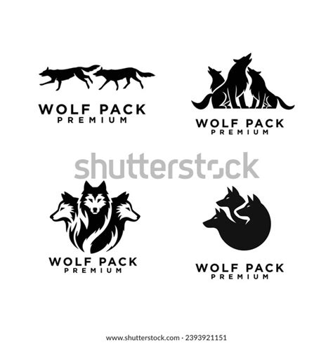 Wolf Pack Logo Icon Design Illustration Stock Vector (Royalty Free ...