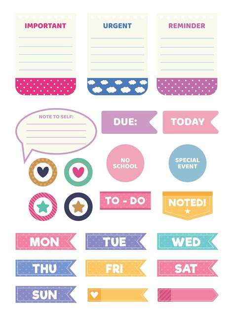 Free Planner Printables Stickers