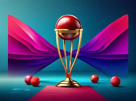 Premium Photo | 3d world cup trophy cricket world cup poster design isolated on gradient ...