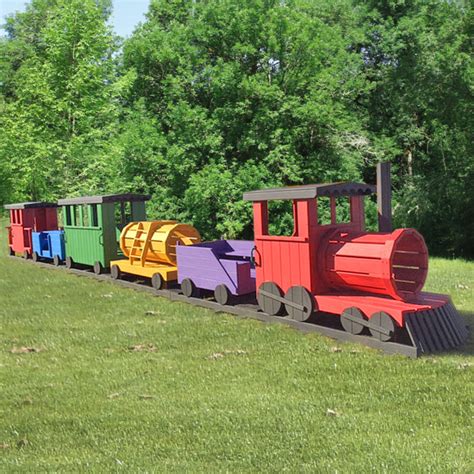 Choo Choo Train Multicolored Amish Playset - Wood | Cabinfield