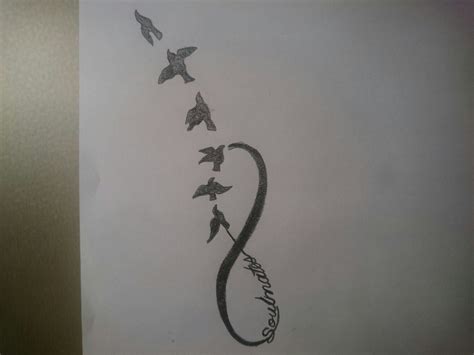 Soulmate Infinity Tattoo Sketch