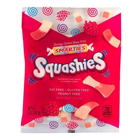 Squashies Raspberry Flavor Peanut Free Gluten Free Fat Free Made in UK ...