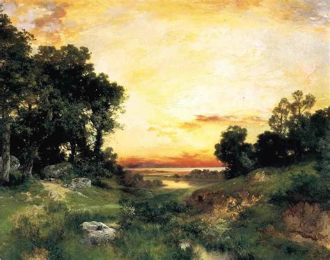 Thomas Moran Sunset, Long Island Sound Painting | Best Paintings For Sale